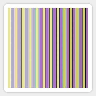 Purple and yellow stripe pattern Sticker